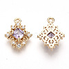 Golden Tone Brass Pendants X-GLAA-R212-16C-2