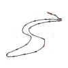 Ion Plating(IP) 304 Stainless Steel Column Link Chain Necklace for Men Women NJEW-K245-019B-1