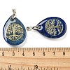 Dyed Natural Lapis Lazuli Teardrop Pendants G-Q175-01D-3