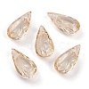 Embossed Glass Rhinestone Pendants GLAA-J101-06A-001GS-1