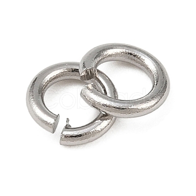 Tarnish Resistant 304 Stainless Steel Open Jump Rings STAS-N015-04-4x0.8mm-1