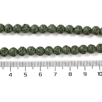 Synthetic Lava Rock Dyed Beads Strands G-H311-08A-03-1
