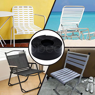 PVC Replacement Straps with Rivets for Outdoor Lawn Furniture Chaise Lounge Repair OCOR-WH0105-080A-1