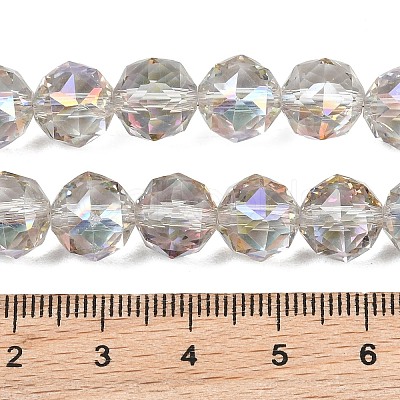 Transparent Electroplate Glass Beads Strands EGLA-N002-34C-B05-1