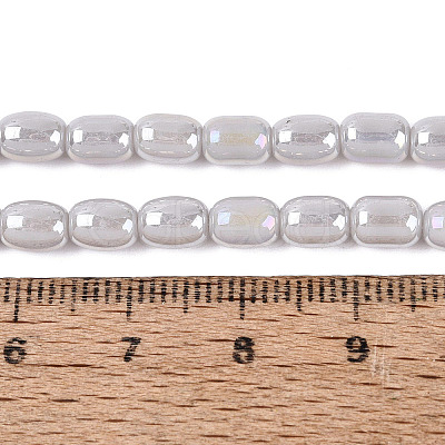 Electroplate Opaque Glass Beads Strands EGLA-Q132-03A-C01-1