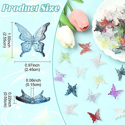 50Pcs Transparent Acrylic Beads PACR-YW0001-57A-1