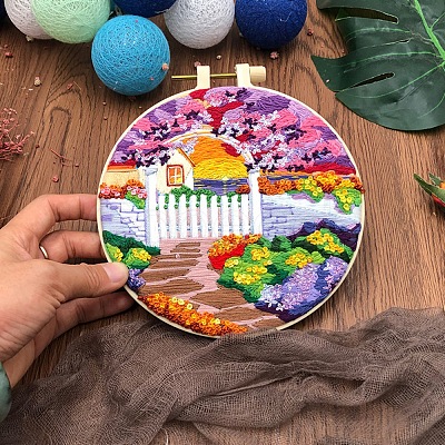 DIY Landscape Pattern Embroidery Kits for Beginners PW-WG2F1F8-01-1