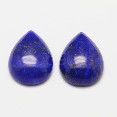 Dyed Teardrop Natural Lapis Lazuli Cabochons X-G-K026-02-1