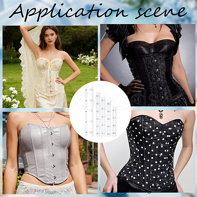 5 Pairs 5 Styles Stainless Steel Corset Busk FIND-CL0002-01-1