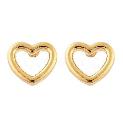 PVD Vacuum Plating 304 Stainless Steel Tiny Hollow Out Heart Stud Earrings for Women EJEW-P212-06G-1