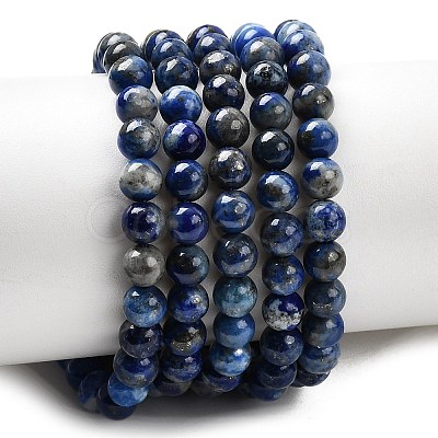 Natural Lapis Lazuli Beads Strands G-G344-A09-4mm-1