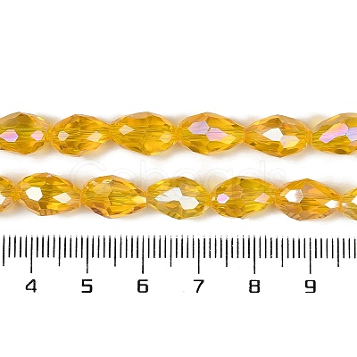 Transparent Electroplate Glass Beads Strands EGLA-N013-T4mm-B04-1