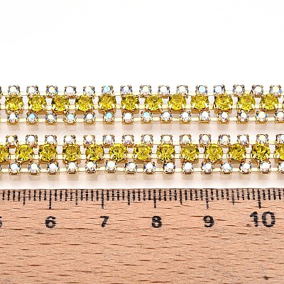 Iron Rhinestone Cup Chains CH-T006-04G-04-1