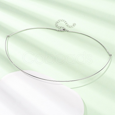 1.5MM Brass Torque Choker Necklaces KK-CBA3297-12P-1