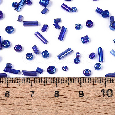 Electroplate Glass Seed Beads GLAA-SZC0007-01B-1