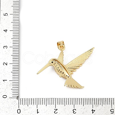 Brass Micro Pave Cubic Zirconia Pendants KK-U058-26G-1