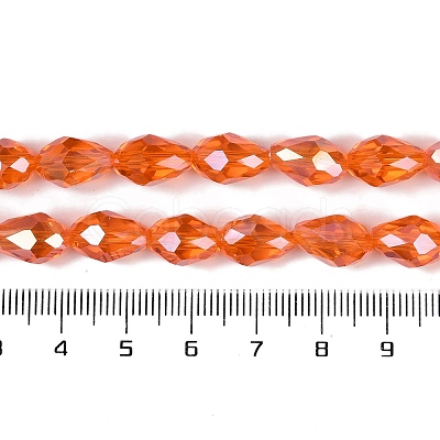 Transparent Electroplate Glass Beads Strands LS-EGLA-N013-T8mm-B09-1