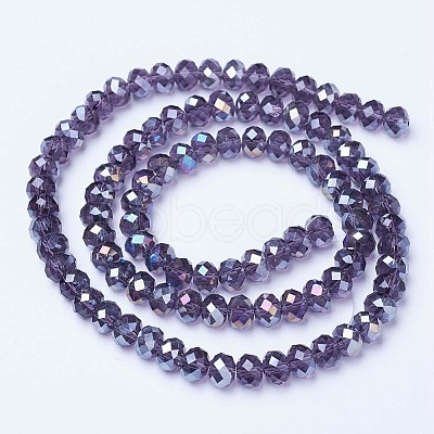Electroplate Glass Beads Strands EGLA-A034-T3mm-B13-1