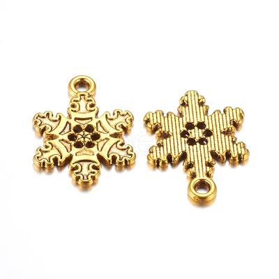Tibetan Style Alloy Pendants TIBEP-EA115YKG-AG-FF-1