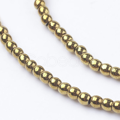 Non-Magnetic Synthetic Hematite Beads Strands X-G-G091-2mm-1-1