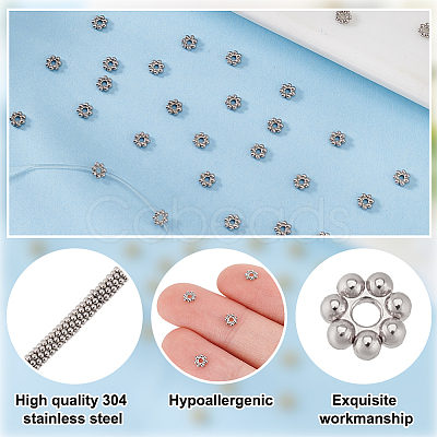 304 Stainless Steel Spacer Beads STAS-HY0001-48P-1