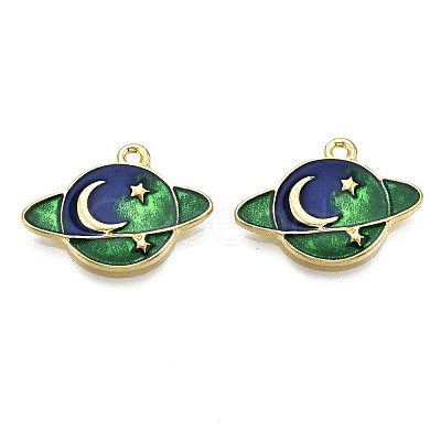 Alloy Enamel Pendants PALLOY-T075-70G-RS-1