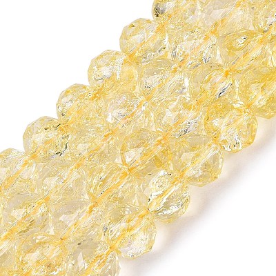 Crackle Transparent Glass Beads Strands GLAA-N063-10mm-09-1