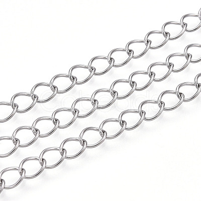 Tarnish Resistant 304 Stainless Steel Curb Chains CHS-S007-001P-1