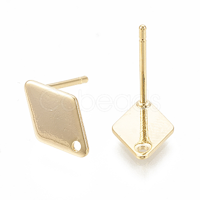 Brass Stud Earring Findings LS-X-KK-N186-60-1