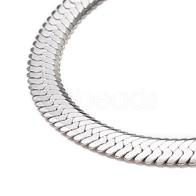 Non-Tarnish 304 Stainless Steel Snake Chains Necklaces NJEW-O058-31P-1