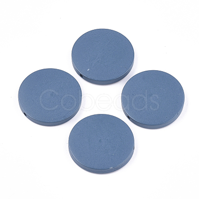 Painted Natural Wood Beads X-WOOD-S049-02A-03-1