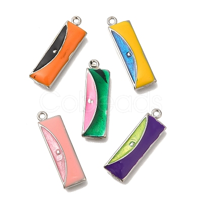 Brass Enamel Pendants FIND-C065-22P-1
