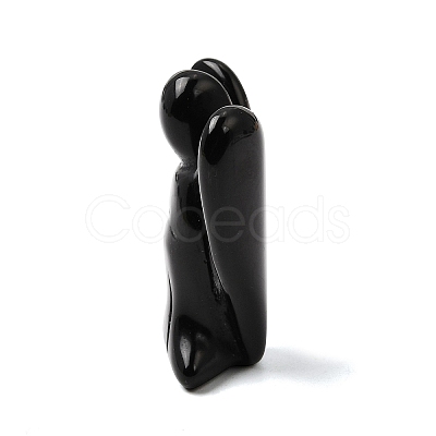 Natural Obsidian Angel Figurine DJEW-N006-01A-18-1
