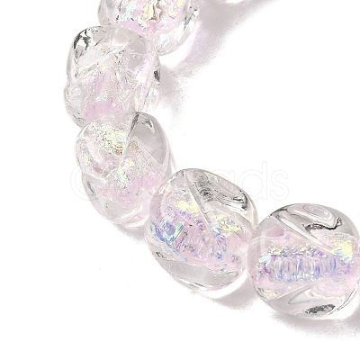 Handmade Foil Lampwork Beads Strands FOIL-C002-01G-1