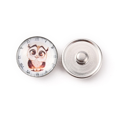 Brass Jewelry Snap Buttons BUTT-WH0028-01Q-1