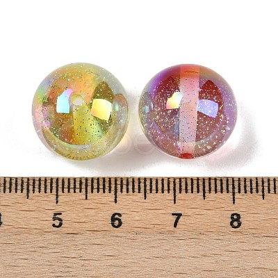 UV Plating Transparent Acrylic Beads OACR-A040-05-1