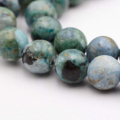 Natural Variscite Bead Strands G-P300-01-8mm-1