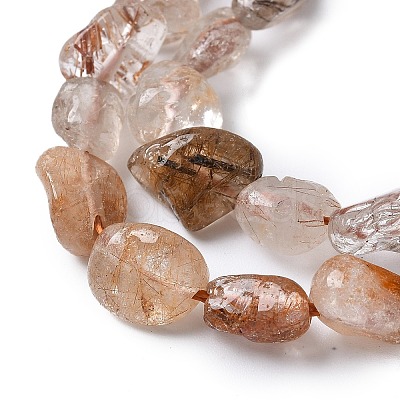 Natural Rutilated Quartz Beads Strands G-L493-10-1