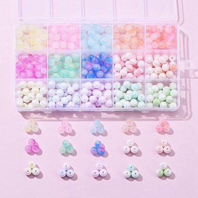 Transparent & Two Tone Opaque Acrylic Beads SACR-FS0001-24-1