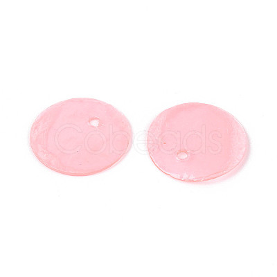 Spray Painted Natural Capiz Shell Disc Charms X1-BSHE-T014-02A-1