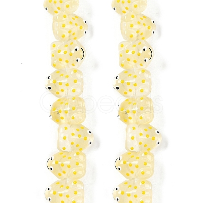 Transparent Glass Enamel Beads Strands GLAA-B021-05C-1