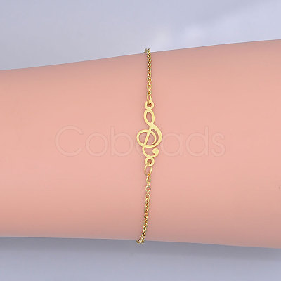 201 Stainless Steel Link Bracelets BJEW-T011-JN502-2-1