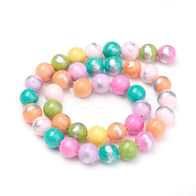 Natural Mashan Jade Beads Strands G-G833-8mm-14-1