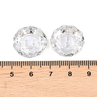 Acrylic Rhinestone Buttons X-BUTT-J003-01-1