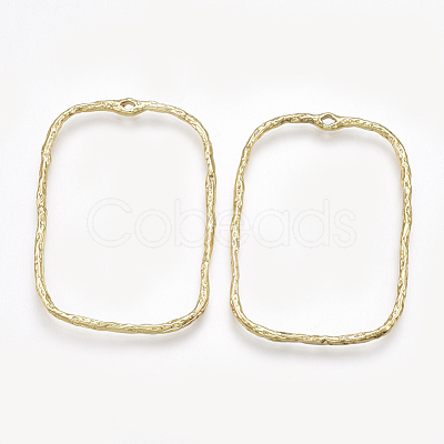 Brass Open Back Bezel Pendants KK-S348-130-1