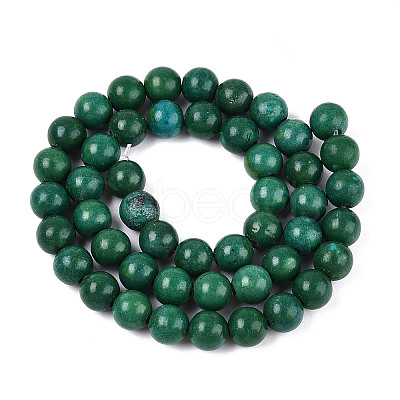 Synthetic Turquoise Round Beads Strands TURQ-T004-14A-1