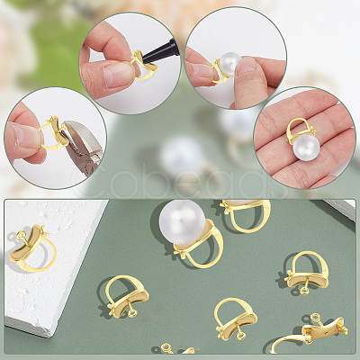 10Pcs Brass Hoop Earring Finding for Women DIY-AR0004-45-1