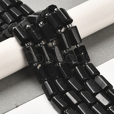 Natural Black Tourmaline Beads Strands G-N327-06-14A-1