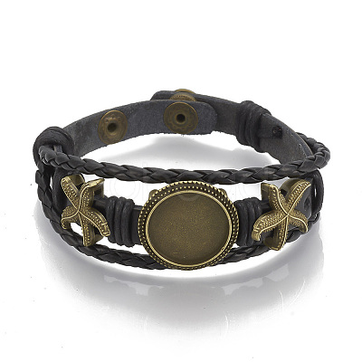 Imitation Leather Bracelet Making MAK-R024-01-1