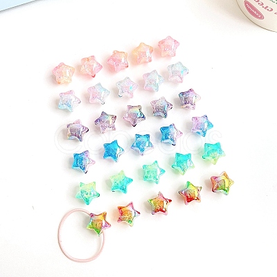 Transparent Crackle Acrylic Beads OACR-L016-13-1